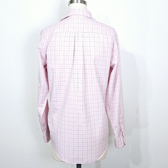 Brooks Brothers Classic Fit Non-Iron Long Sleeve Button Down Shirt in Pink Check - Picture 6 of 11
